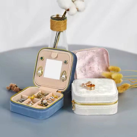 Beige Kantet Smykkeskrin - Uniq Perler - 14486