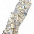 Bjergkrystal – Elektroplated, Kantet (8–14mm) Enkelt Perle - Uniq Perler - 85468