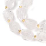 Bjergkrystal – Facetteret Oval (12–16x10–14mm) - Uniq Perler - 752841