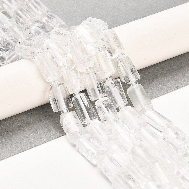 Bjergkrystal – Klar, Facetterede Perler (9–11mm) - Uniq Perler - 112428