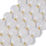 Bergkrystall Perler – Fasetterte Flate Runde (10 - 11mm) - Uniq Perler - 117281