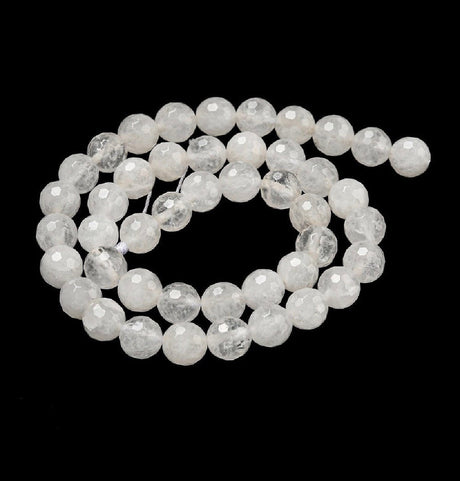Bjergkrystal Perler – Facetterede, Runde (8mm) - Uniq Perler - 121708