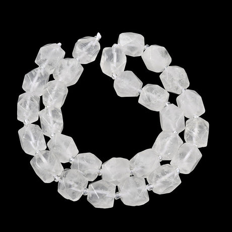 Bjergkrystal Perler – Nuggets, Facetterede (11,5~12,5x9~13x9~12mm) - Uniq Perler - 123853