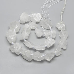 Rock crystal – Raw, Snow quartz (10–27mm) - Uniq Perler - 112899