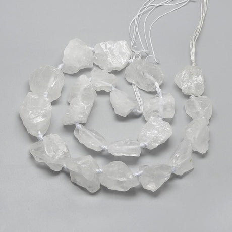 Bjergkrystal – Rå, Snekvarts (10–27mm) - Uniq Perler - 112899