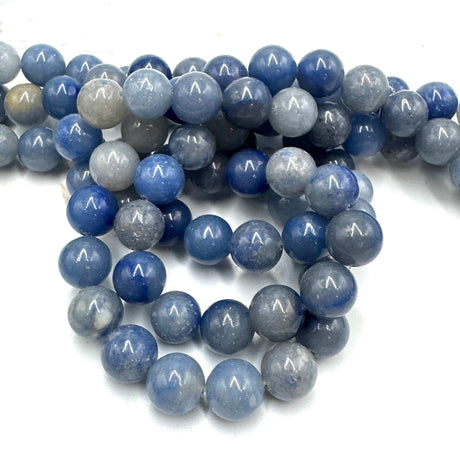 Blå Aventurin Perler – (8 mm) - Uniq Perler - 669110