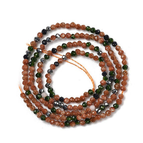 Blue - Green - Red Goldstone Mix - (2 mm) - Uniq Perler - 