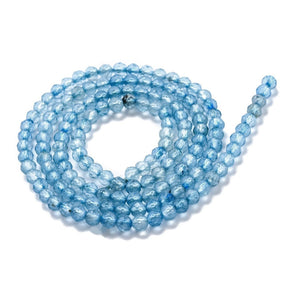 Blaue Topasperlen – Facettierte Runde (3mm) - Uniq Perler - 115077