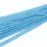 Blå Topaz Perler – Kubeformet (4x4 mm, Grade A) - Uniq Perler - 7244566