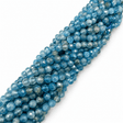 Blå Topaz Perler – Facetteret Rund (6mm) - Uniq Perler - 115781