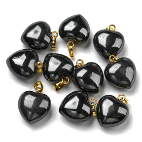 Black Stone Hänge – Mässing,(18x15mm) - Uniq Perler - 