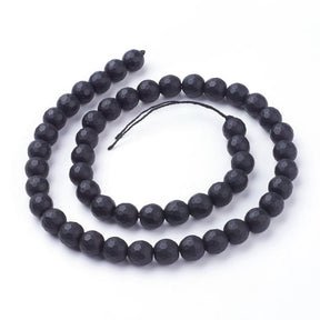 Blackstone – Faceted, Synthetic (8mm) - Uniq Perler - 6022