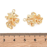 Blad Vedhæng Med Zirkonia – 18K Forgyldt Messing (20x16x6mm) - Uniq Perler - 122615