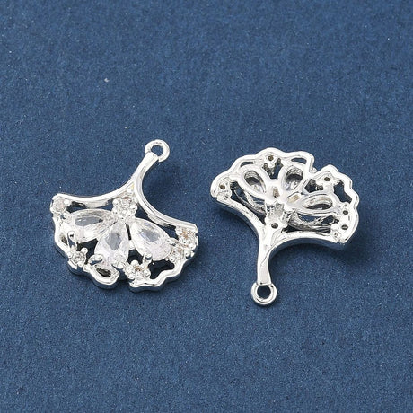 Blad Vedhæng – Zirkonia Sølvbelagt (15mm) - Uniq Perler - 117642