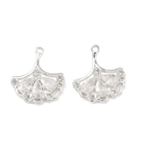 Blad Vedhæng – Zirkonia Sølvbelagt (15mm) - Uniq Perler - 117642