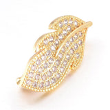 Bladformet Mellemled/Bail Med Zirkonia Sten - Uniq Perler - 2848452