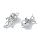 Blæksprutte vedhæng, zirkonia sten, str. 17x9x5 mm - Uniq Perler - 113369