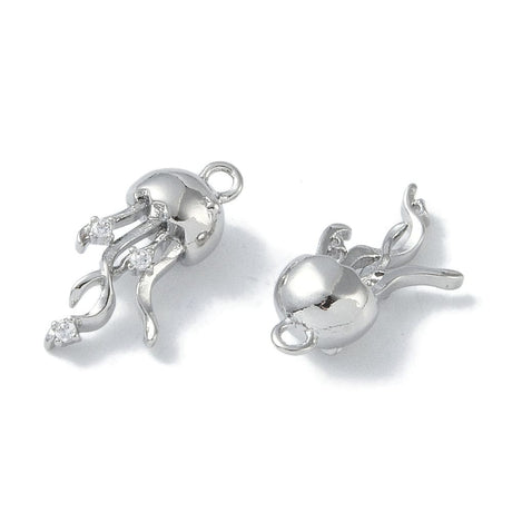 Blæksprutte vedhæng, zirkonia sten, str. 17x9x5 mm - Uniq Perler - 113369