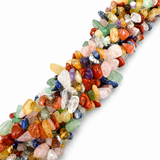 Blandede Naturstens Perler – Chips, Chakra (7x4x2mm) - Uniq Perler - 122495