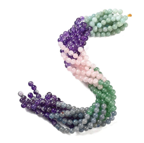 Blandede Naturstens Perler – Runde (12mm) - Uniq Perler - 123644