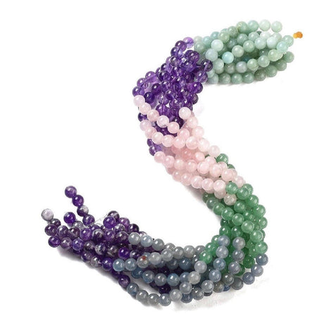 Blandede Naturstens Perler – Runde (12mm) - Uniq Perler - 123644