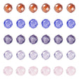 Blandede Zirkonia Perler – Facetteret, Rund (4mm) 90 stk. - Uniq Perler - 124703