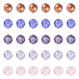 Blandede Zirkonia Perler – Facetteret, Rund (4mm) 90 stk. - Uniq Perler - 124703