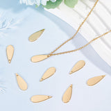 Blank Messing Dråbe, 18K Forgyldt, 19x7mm, 1 Stk - Uniq Perler - 0000014702