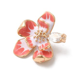 Blomst Med Zirkonia, Forgyldt, (19x18 mm) - Uniq Perler - 113142