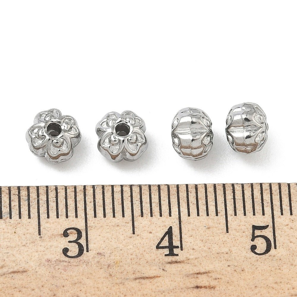 Blomst Perler i Stål – (6mm, 6 stk) - Uniq Perler - 