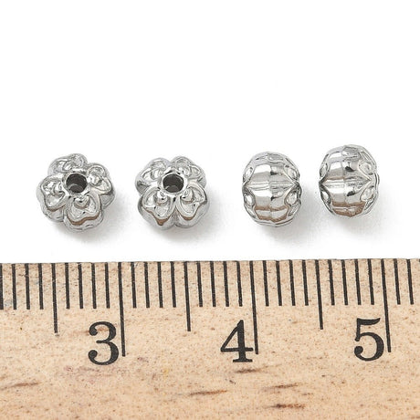 Blomst Perler i Stål – (6mm, 6 stk) - Uniq Perler - 