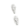 Blomst Vedhæng Med Hjerte – Platinbelagt Messing Med Zirkonia (30x14mm) - Uniq Perler - 122013