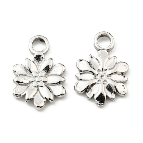 Blomst Vedhæng, Stål Str. (12,5x8,5 mm) - Uniq Perler - 1111490025