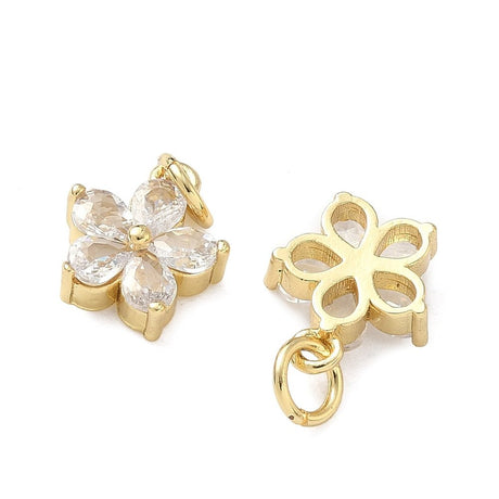 Blomst Vedhæng – Zirkonia 16K Forgyldt (11.5mm) - Uniq Perler - 117652