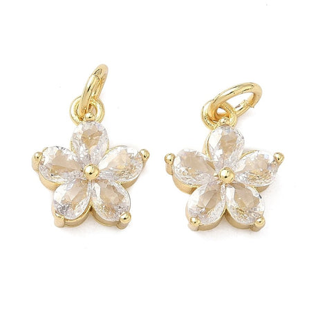 Blomst Vedhæng – Zirkonia 16K Forgyldt (11.5mm) - Uniq Perler - 117652