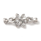 Blomster Fold Over Lås Med Zirkonia Sten, Platin, 34mm - Uniq Perler - 660822