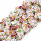 Blomster Håndlavede Lampwork Glasperler (12mm) 4 stk - Uniq Perler - 116146
