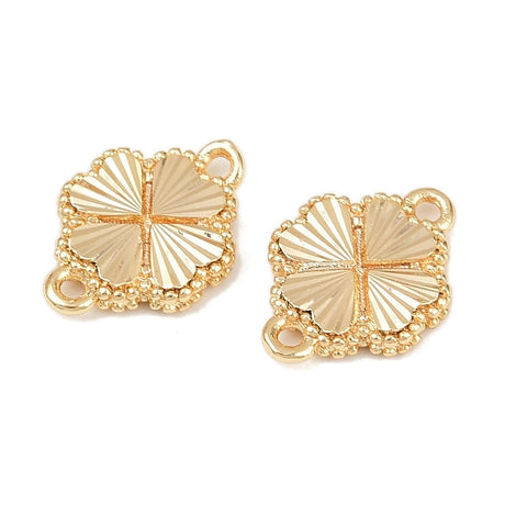 Blomster Mellemled - 18K Forgyldt (10x14x2mm) - Uniq Perler - 116145