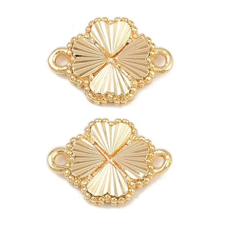 Blomster Mellemled - 18K Forgyldt (10x14x2mm) - Uniq Perler - 116145