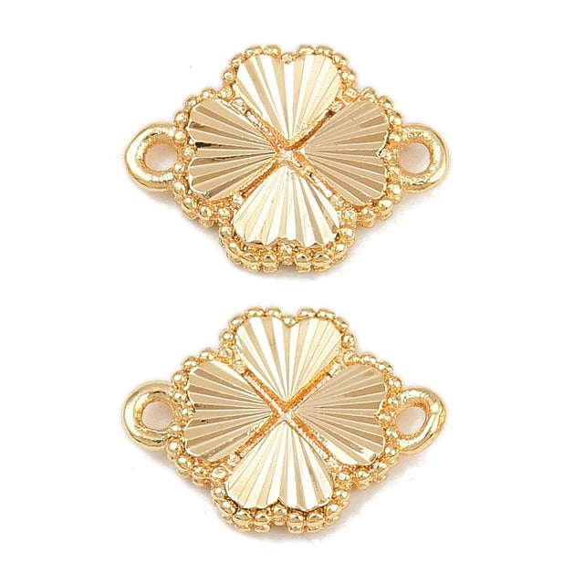 Blomster Mellemled - 18K Forgyldt (10x14x2mm) - Uniq Perler - 116145