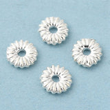 Blomster Mellemleds Perler – Langtidsholdbar Sølvbelagt Messing (4x1mm) 10 Stk - Uniq Perler - 119089