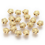 Blomster Messing Perler – 18K Forgyldt (7mm) 50 stk. - Uniq Perler - 124291