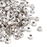 Perlenhüte – Blumen, Platin Messing (5x1,5mm)
