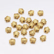 Flower Beads – Antique, 18K Gold-plated (7x7x2.5mm), 50 pcs. - Uniq Perler - 