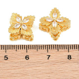 Blomster Perler Med Zirkonia – 18K Forgyldt Messing (15,5x15,5x9mm) - Uniq Perler - 123463