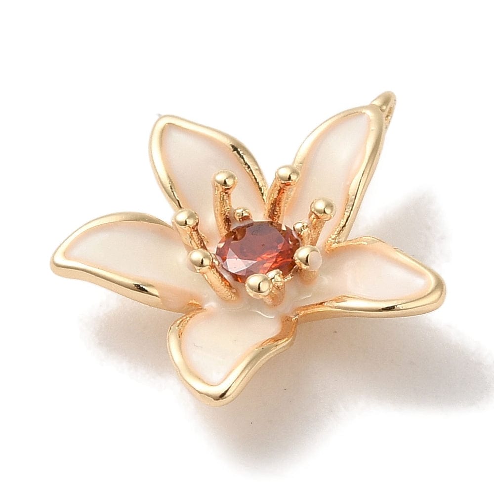 Blomster Vedhæng, 18K Forgyldt, 16x19mm - Uniq Perler - 114717