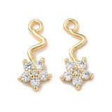 Blomster Vedhæng – Kubik Zirkonia - Langtidsholdbar forgyldning(15x7mm) - Uniq Perler - 117318