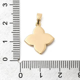 Blomster Vedhæng Med Shell Og Zirkonia – 18K Forgyldt Messing (17,5x15,5mm) - Uniq Perler - 126442