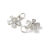Blomster Vedhæng Med Zirkonia, Forsølvet, 12,5x14,5mm - Uniq Perler - 114714