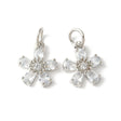 Blomster Vedhæng Med Zirkonia, Forsølvet, 12,5x14,5mm - Uniq Perler - 114714
